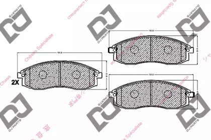 Комплект тормозных колодок DJ PARTS BP1076